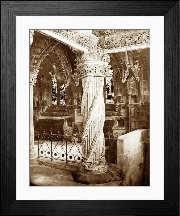 Framed Print : Apprentice Pillar, Rosslyn Chapel, Scotland Framed Print : Apprentice Pillar, Rosslyn Chapel, Scotland