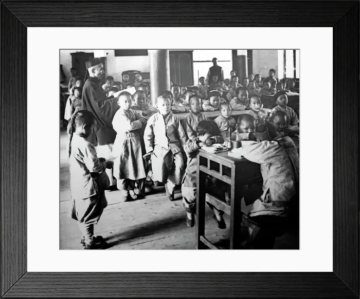 Framed Print : Christian mission school children, China, early 1900s Framed Print : Christian mission school children, China, early 1900s