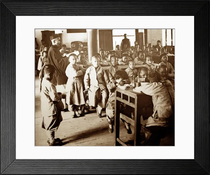 Framed Print : Christian mission school children, China, early 1900s Framed Print : Christian mission school children, China, early 1900s