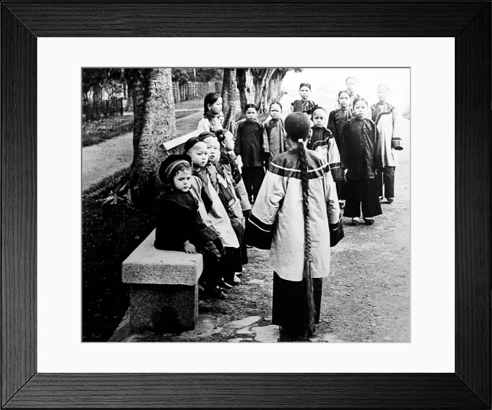 Framed Print : Christian Mission children, China, early 1900s Framed Print : Christian Mission children, China, early 1900s