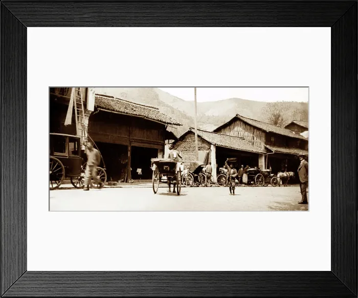 Framed Print : Road to the Monastery, Hangzhou, China, early 1900s Framed Print : Road to the Monastery, Hangzhou, China, early 1900s