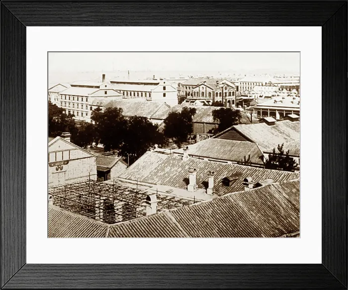 Framed Print : A rooftop panorama of Tianjin, China, in 1900 Framed Print : A rooftop panorama of Tianjin, China, in 1900