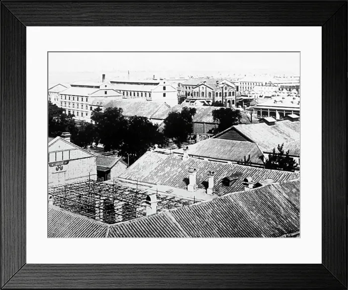 Framed Print : A rooftop panorama of Tianjin, China, in 1900 Framed Print : A rooftop panorama of Tianjin, China, in 1900