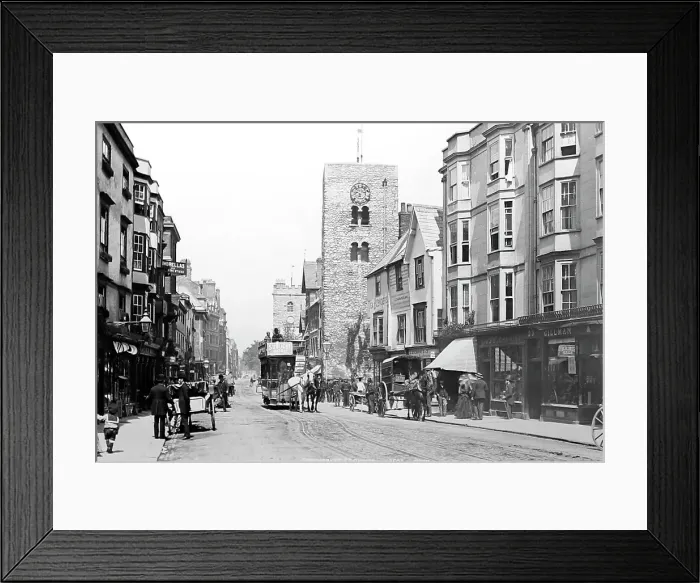 Framed Print : Cornmarket Street, Oxford, Victorian period Framed Print : Cornmarket Street, Oxford, Victorian period