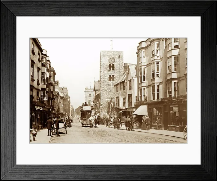 Framed Print : Cornmarket Street, Oxford, Victorian period Framed Print : Cornmarket Street, Oxford, Victorian period