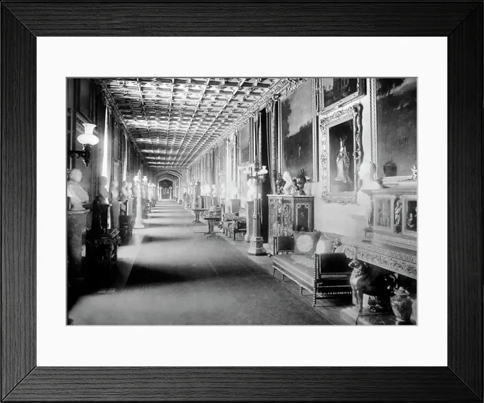 Framed Print : Grand Corridor, Windsor Castle, Victorian period Framed Print : Grand Corridor, Windsor Castle, Victorian period