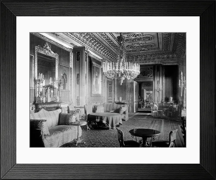 Framed Print : Crimson Drawing Room, Windsor Castle, Victorian period Framed Print : Crimson Drawing Room, Windsor Castle, Victorian period