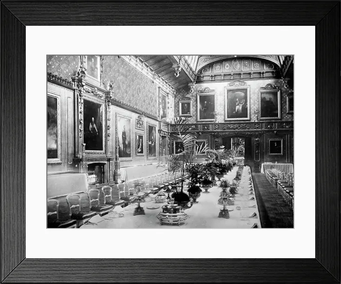 Framed Print : Waterloo Chamber, Windsor Castle, Victorian period Framed Print : Waterloo Chamber, Windsor Castle, Victorian period