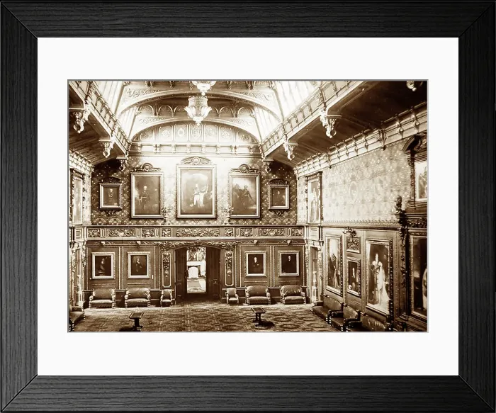 Framed Print : Waterloo Chamber, Windsor Castle, Victorian period Framed Print : Waterloo Chamber, Windsor Castle, Victorian period