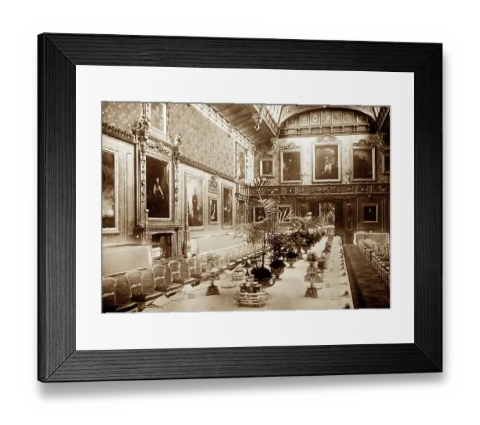 Framed Print : Waterloo Chamber, Windsor Castle, Victorian period Framed Print : Waterloo Chamber, Windsor Castle, Victorian period
