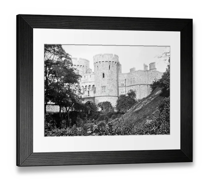 Framed Print : Norman Tower, Windsor Castle, Victorian period Framed Print : Norman Tower, Windsor Castle, Victorian period