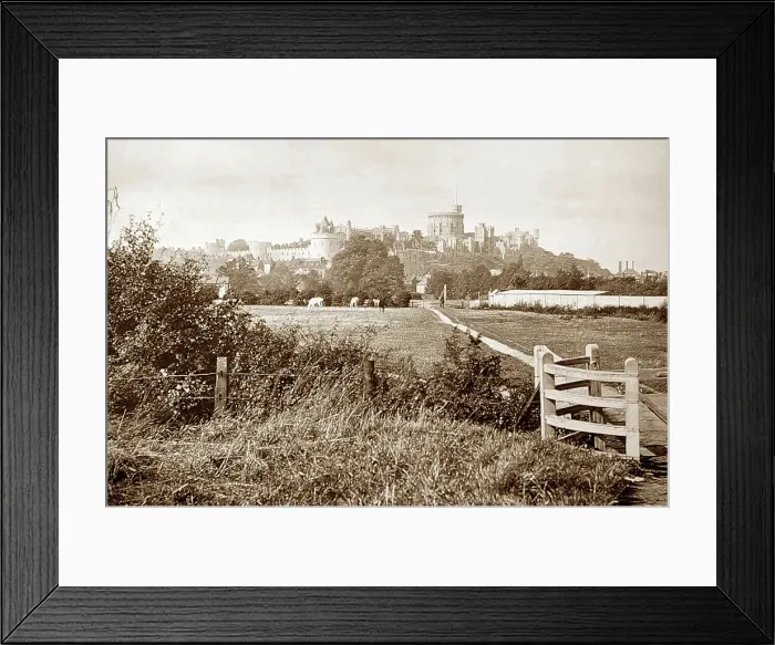 Framed Print : View of Windsor Castle, Victorian period Framed Print : View of Windsor Castle, Victorian period