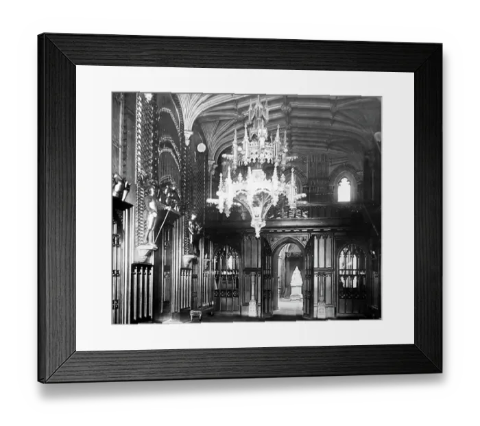 Framed Print : The Guard Chamber, Windsor Castle, Victorian period Framed Print : The Guard Chamber, Windsor Castle, Victorian period