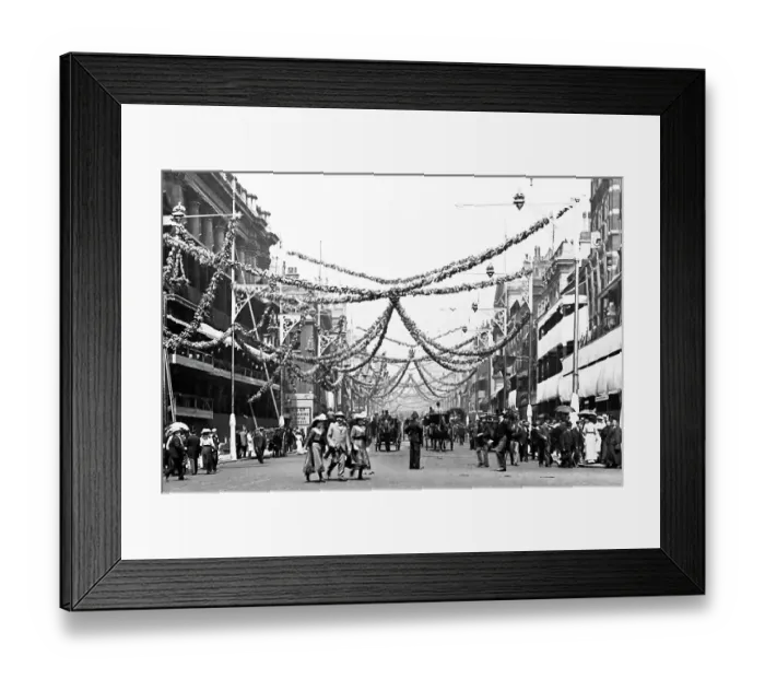 Framed Print : Edward VII Coronation decorations, St. James's Street Framed Print : Edward VII Coronation decorations, St. James's Street