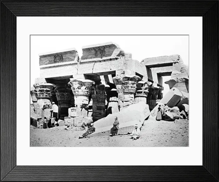 Framed Print : Kom Ombo Temple, Egypt, Victorian period Framed Print : Kom Ombo Temple, Egypt, Victorian period