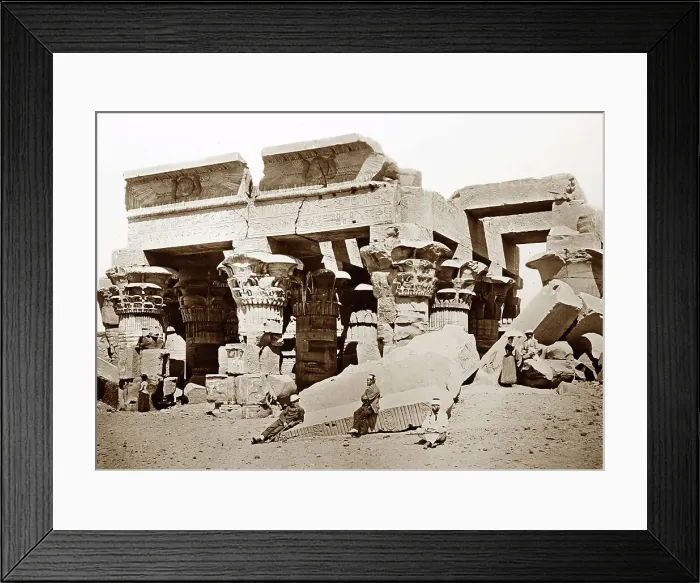 Framed Print : Kom Ombo Temple, Egypt, Victorian period Framed Print : Kom Ombo Temple, Egypt, Victorian period