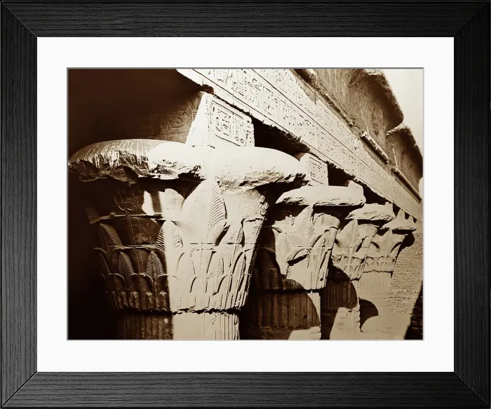 Framed Print : Temple portico, Esna, Egypt, Victorian period Framed Print : Temple portico, Esna, Egypt, Victorian period