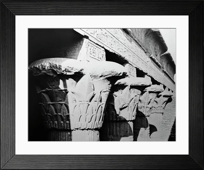 Framed Print : Temple portico, Esna, Egypt, Victorian period Framed Print : Temple portico, Esna, Egypt, Victorian period