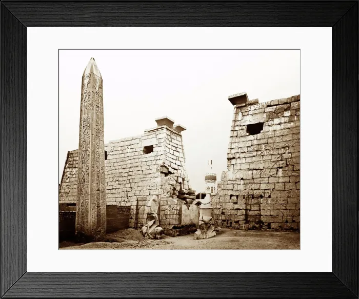Framed Print : Obelisk at Thebes, Egypt, Victorian period Framed Print : Obelisk at Thebes, Egypt, Victorian period