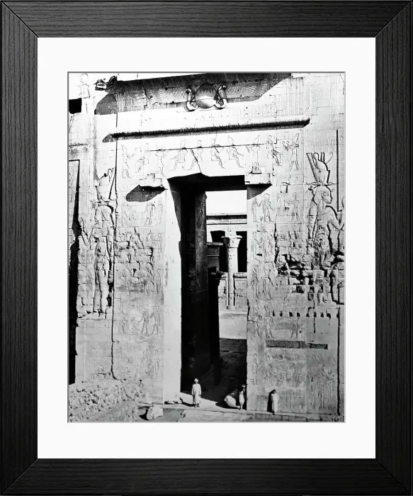 Framed Print : Great Temple, Edfu, Egypt, Victorian period Framed Print : Great Temple, Edfu, Egypt, Victorian period