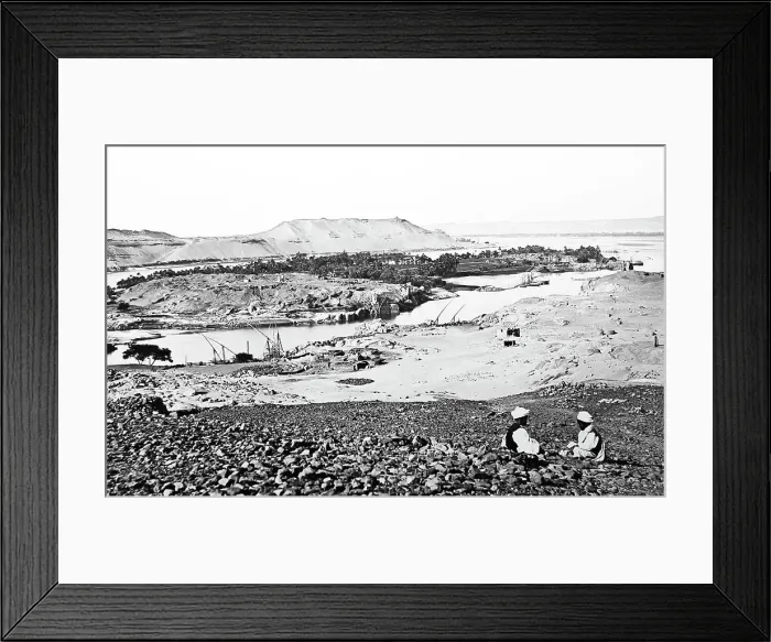 Framed Print : Elephantine Island, River Nile, Egypt, Victorian period Framed Print : Elephantine Island, River Nile, Egypt, Victorian period