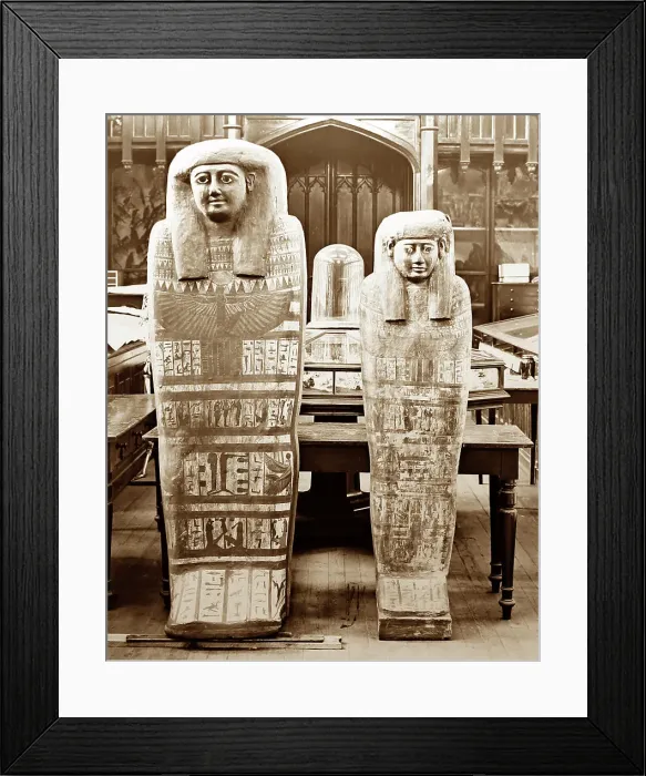 Framed Print : Mummies in the Cairo Museum, Egypt, Victorian period Framed Print : Mummies in the Cairo Museum, Egypt, Victorian period