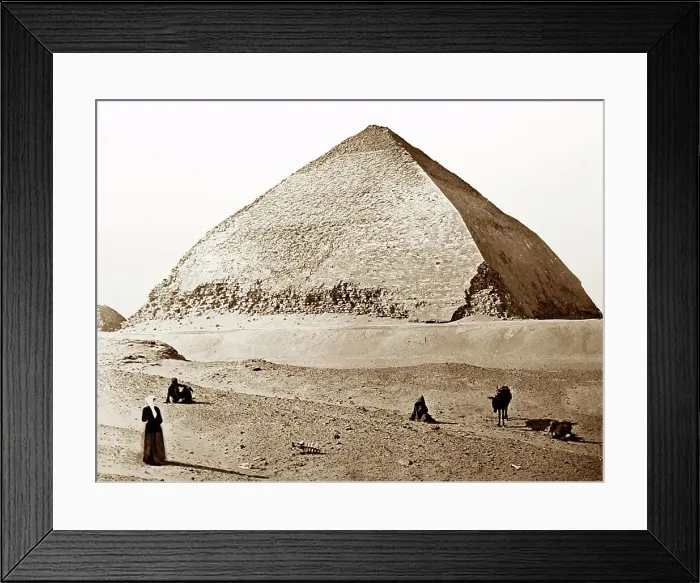 Framed Print : Dahshur Pyramid, Egypt, Victorian period Framed Print : Dahshur Pyramid, Egypt, Victorian period