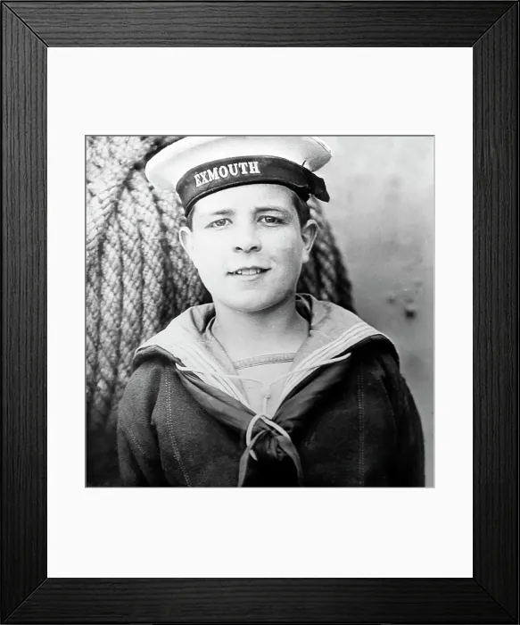 Framed Print : An Exmouth boy, Training Ship Exmouth, early 1900s Framed Print : An Exmouth boy, Training Ship Exmouth, early 1900s
