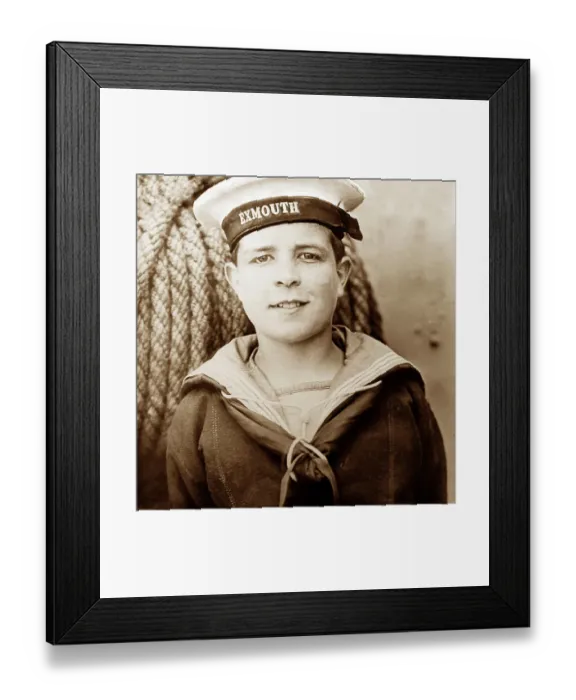 Framed Print : An Exmouth boy, Training Ship Exmouth, early 1900s Framed Print : An Exmouth boy, Training Ship Exmouth, early 1900s