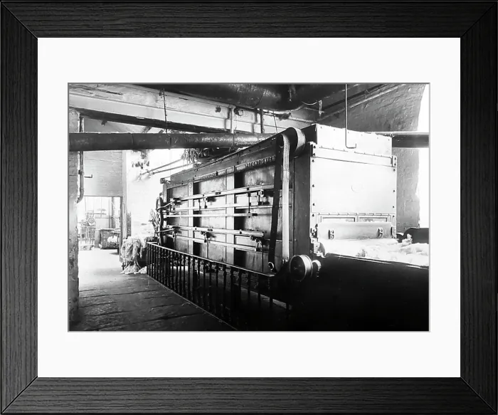 Framed Print : A wool drying machine, after washing - mill, Bradford Framed Print : A wool drying machine, after washing - mill, Bradford