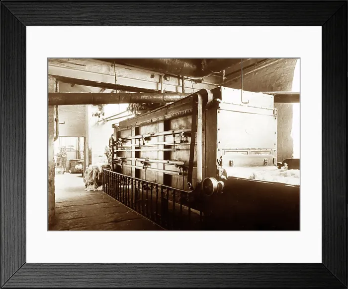 Framed Print : A wool drying machine, after washing - mill, Bradford Framed Print : A wool drying machine, after washing - mill, Bradford
