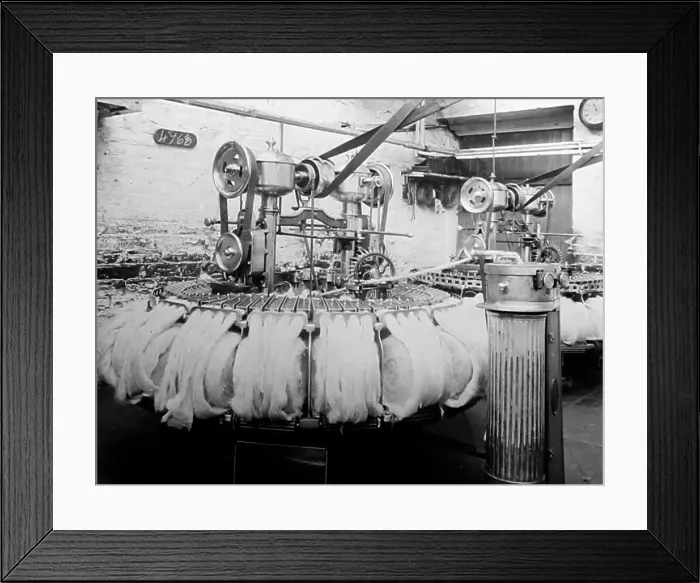 Framed Print : Circular Comb machine in a woollen mill in Bradford Framed Print : Circular Comb machine in a woollen mill in Bradford