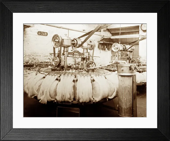 Framed Print : Circular Comb machine in a woollen mill in Bradford Framed Print : Circular Comb machine in a woollen mill in Bradford