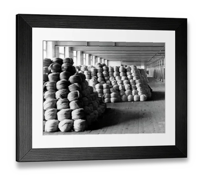Framed Print : Botany tops in a woollen mill in Bradford Framed Print : Botany tops in a woollen mill in Bradford