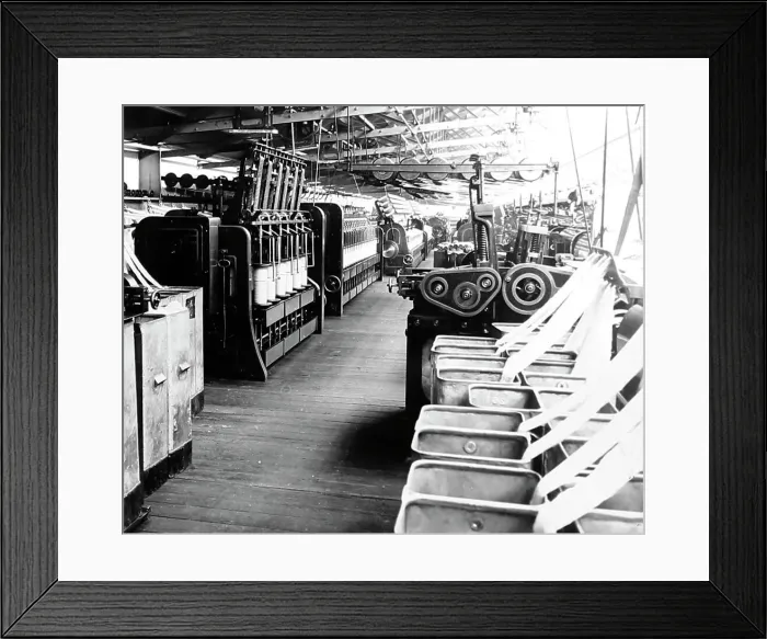 Framed Print : Cone Gill machines in a woollen mill in Bradford Framed Print : Cone Gill machines in a woollen mill in Bradford