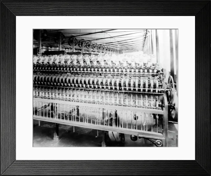 Framed Print : Fly Spinning Frame in a woollen mill in Bradford Framed Print : Fly Spinning Frame in a woollen mill in Bradford