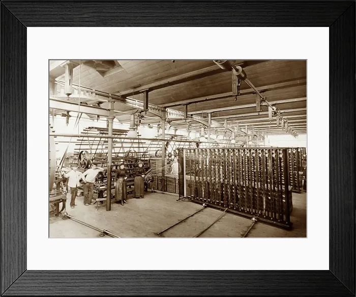 Framed Print : Warping Mill in a woollen mill in Bradford Framed Print : Warping Mill in a woollen mill in Bradford