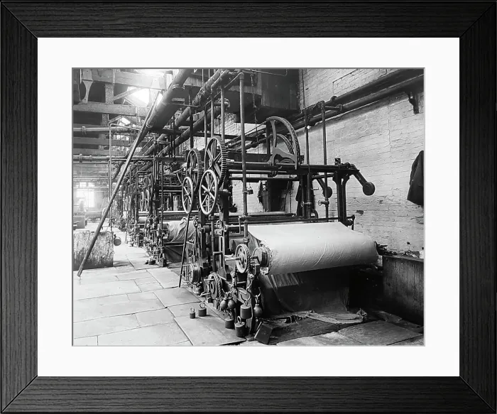 Framed Print : Scouring cloth in a woollen mill in Bradford Framed Print : Scouring cloth in a woollen mill in Bradford