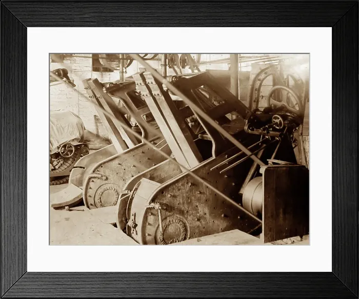 Framed Print : Milling cloth in a woollen mill in Bradford Framed Print : Milling cloth in a woollen mill in Bradford