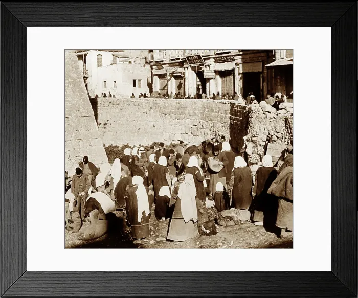 Framed Print : Market, Jaffa Gate, Jerusalem, Israel, early 1900s Framed Print : Market, Jaffa Gate, Jerusalem, Israel, early 1900s