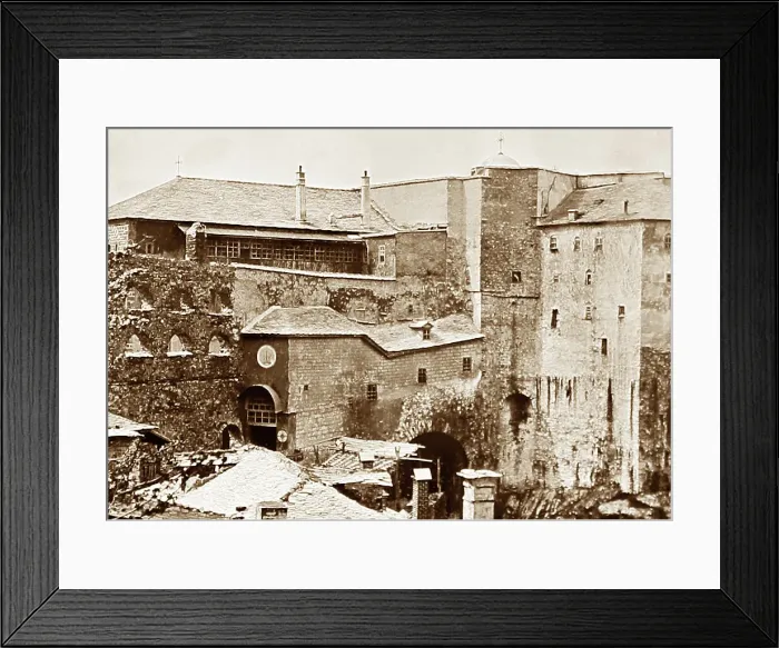 Framed Print : Monastery of Simopetra, Mount Athos, Greece, early 1900s Framed Print : Monastery of Simopetra, Mount Athos, Greece, early 1900s