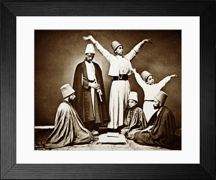 Framed Print : Whirling Dervishes, Victorian period Framed Print : Whirling Dervishes, Victorian period