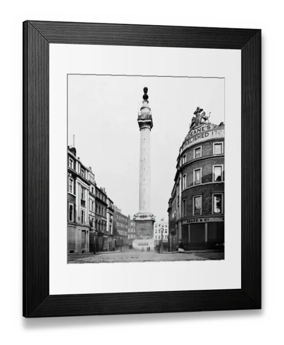 Framed Print : The Monument, London, Victorian period Framed Print : The Monument, London, Victorian period