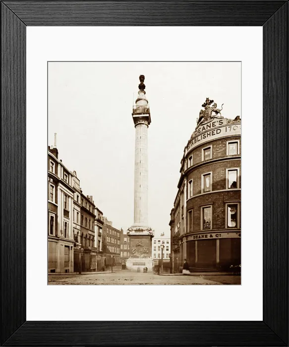 Framed Print : The Monument, London, Victorian period
