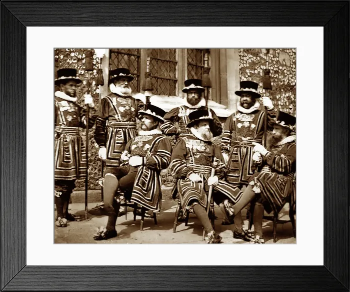 Framed Print : Tower of London Warders, London, Victorian period Framed Print : Tower of London Warders, London, Victorian period