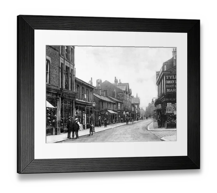 Framed Print : Altrincham George Street early 1900s Framed Print : Altrincham George Street early 1900s