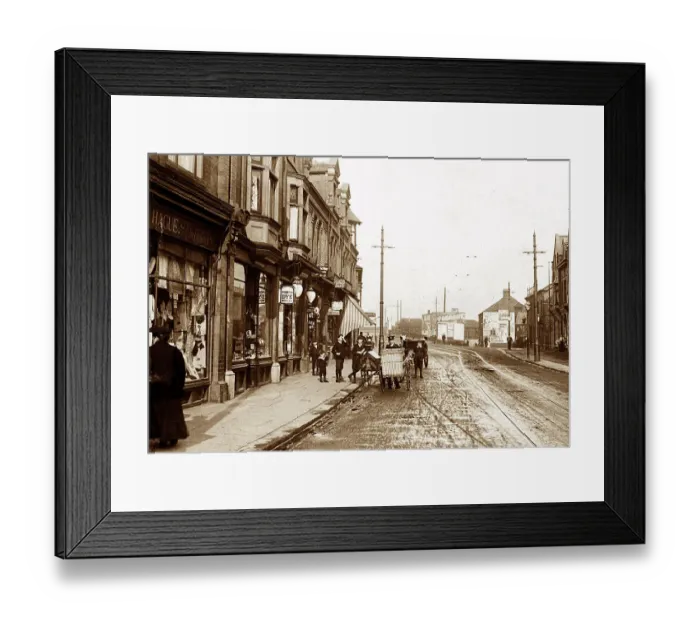 Framed Print : Broadheath Manchester Road near Altrincham early 1900s Framed Print : Broadheath Manchester Road near Altrincham early 1900s