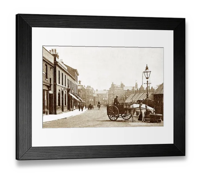 Framed Print : Altrincham Railway Street early 1900s Framed Print : Altrincham Railway Street early 1900s