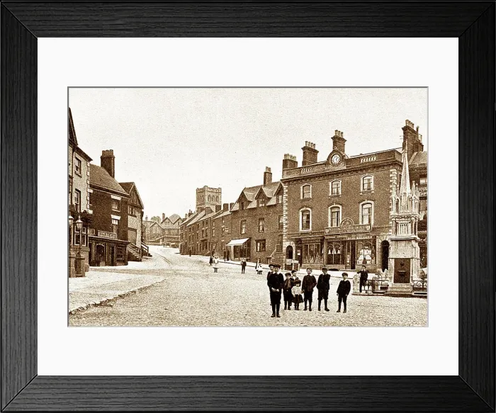 Framed Print : Railway Street, Altrincham, early 1900s Framed Print : Railway Street, Altrincham, early 1900s