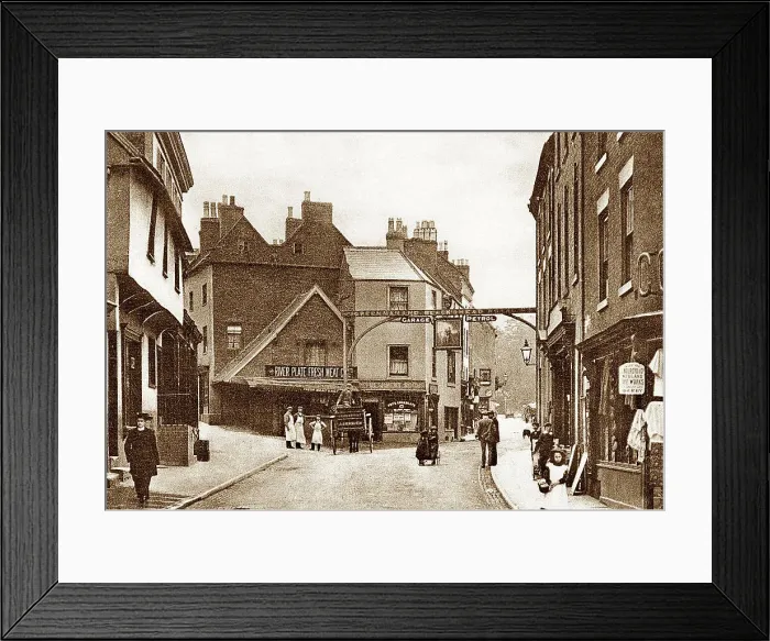Framed Print : Ashbourne St. John Street early 1900s Framed Print : Ashbourne St. John Street early 1900s